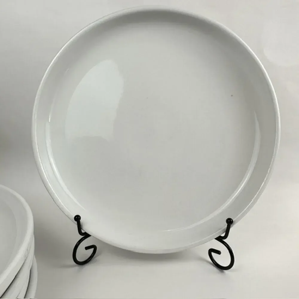 Crate and Barrel Cafeware II Dinner Plate White Porcelain 10 1/2